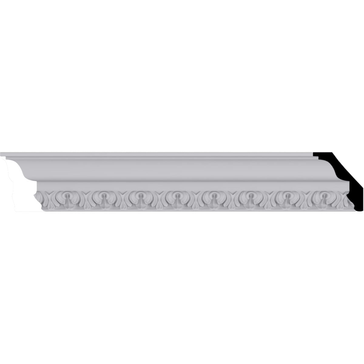 94.5" White Primed Polyurethane Crown Moulding