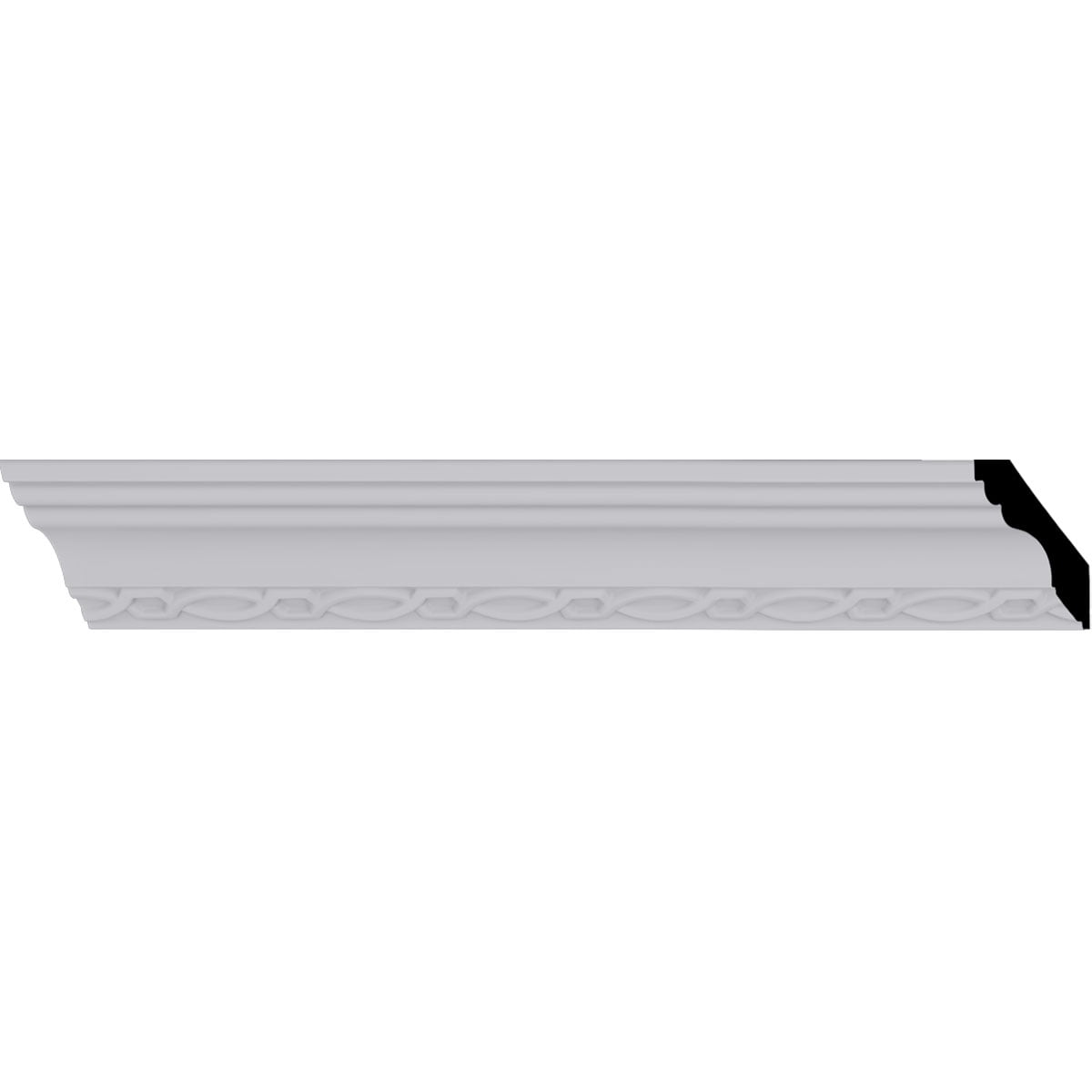 Primed White Polyurethane Crown Moulding with Decorative Trim