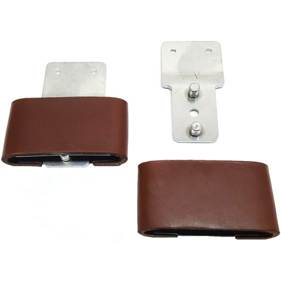 2-1/2" Leather Wrapped Genuine Blevins Buckles Set Vertical Post Western Saddle Medium Oil