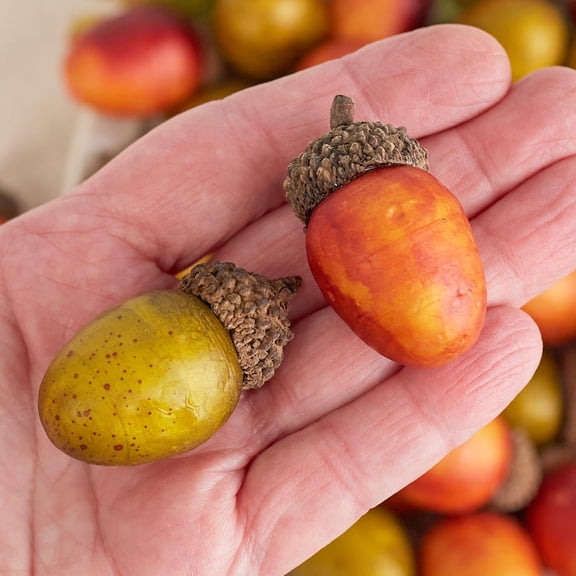 2-1/2 Ounce Package Realistic Look Artificial Autumn Acorns Table Scatters