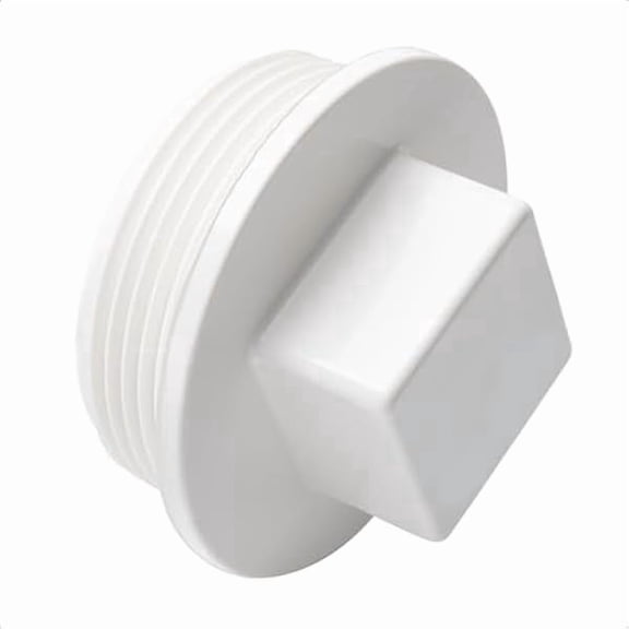 2-1/2" PVC Sewer Cleanout Plug, Fit SCH40 Standards NPT Male Threaded Flush Drain Cap for Drainage Piping Systems, Waste Water Pipe Access Cover Durable Pipe Tube Fitting Adapter Connector for Pl