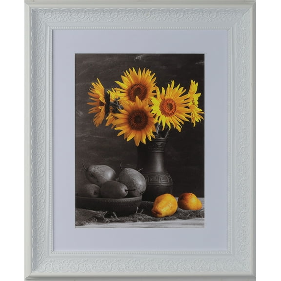 2 1/2" Polystyrene Victorian Picture Frame by WholesaleArtsFrames-com 7x7, 1556 Series Pearl White - Made in USA