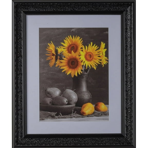 2 1/2" Polystyrene Victorian Picture Frame by WholesaleArtsFrames-com 7x7, 1556 Series Rich Black - Made in USA