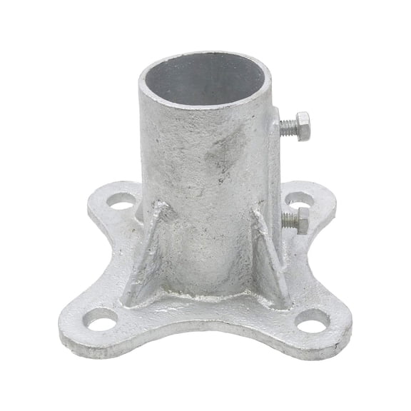 2 1/2" Posts (2 3/8" OD) Floor Flange w/ 2 Set Screws (Chain Fencing or Steel Round Posts)