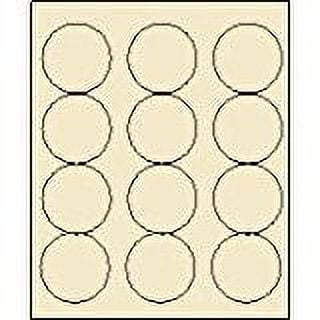 2 1/2" Round Pastel Buff Labels for Laser Printers, Inkjet Printers or Copier Machines. (GLC250PBF)