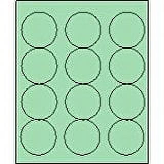 2 1/2" Round Pastel Green Labels for Laser Printers, Inkjet Printers or Copier Machines. (GLC250PG)