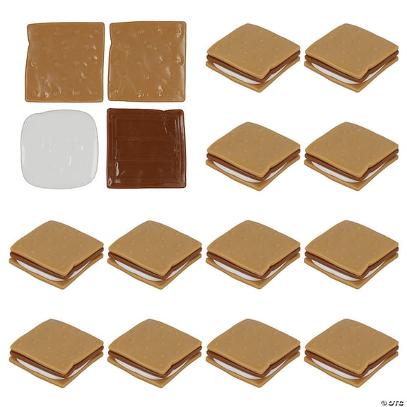 2 1/2" Sticky Smiling S'more Plastic Stacking Toys 12 Pieces