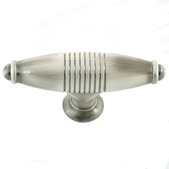 2 1/2" Striped Cup Pull - Distressed Silver***