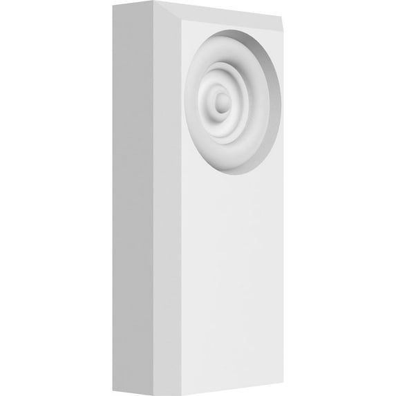 2 1/2"W x 5"H x 1/2"P Standard Foster Bullseye Plinth Block with Beveled Edge (2-Pack)