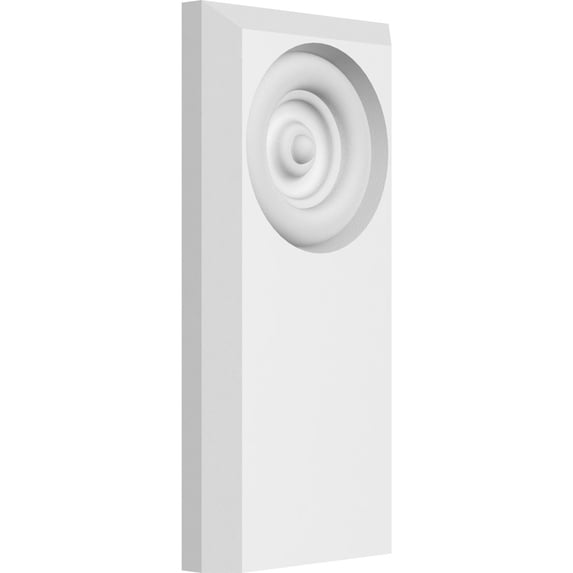 2 1/2"W x 5"H x 1/2"P Standard Foster Bullseye Plinth Block with Beveled Edge