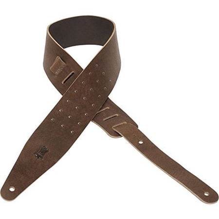 Levy's Leathers 2 1/2" Brown Leather Guitar Strap #MV317ONX-BRN - Made in Canada