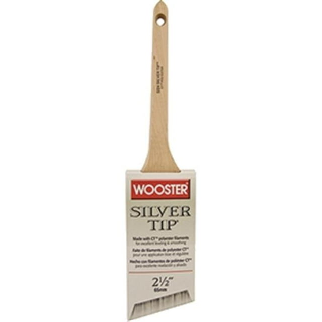 21/2" Wooster Brush Company 5224 Silver Tip CT Polyester Angle Sash Paint Brush