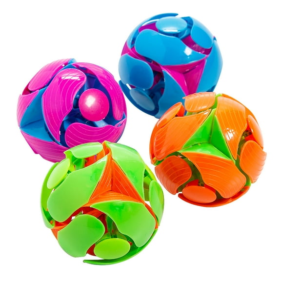 2 1/2" diam. Bright Color Magic Flipping Ball Fidget Toys - 12 Pieces