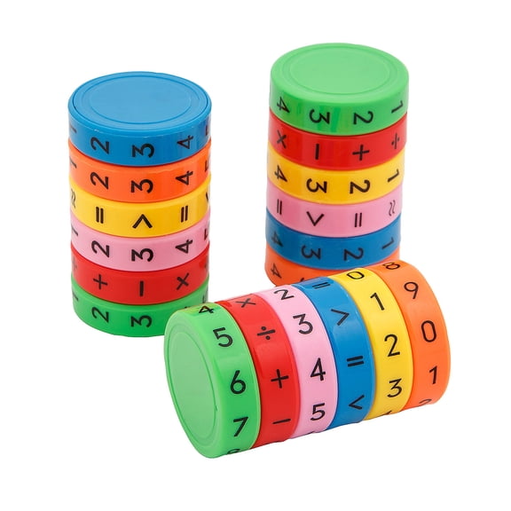 2 1/2" diam. Magnetic Rotating Cylinders Math Learning Set - 6 Pc.