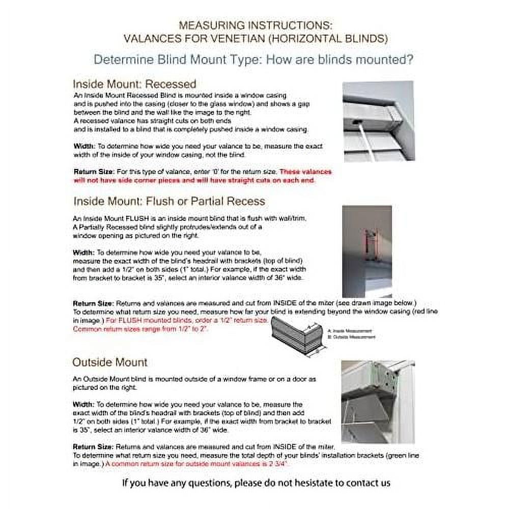 2 1/2" h faux wood valance for horizontal window blinds