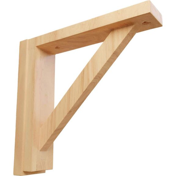 2-1/2 in. x 10-3/4 in. x 10-1/4 in. Red Oak Traditional Shelf Bracket