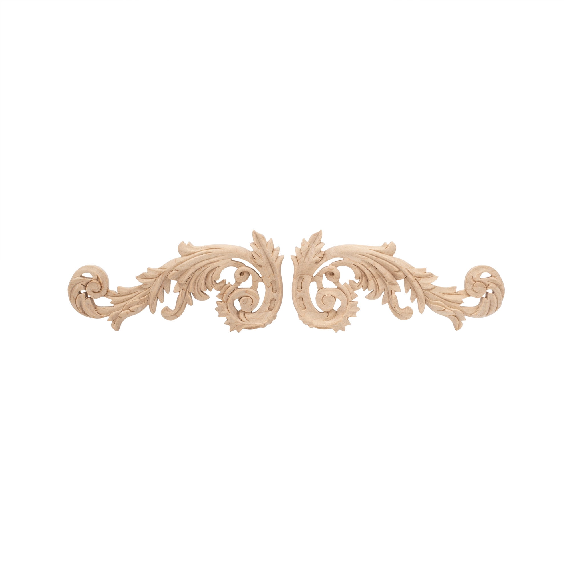 Hand Carved Hard Maple Wood Scroll Onlay