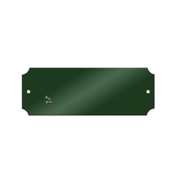 2-1/2 x 1-1/4 Brass Engraving Plate - Green - Pack/25