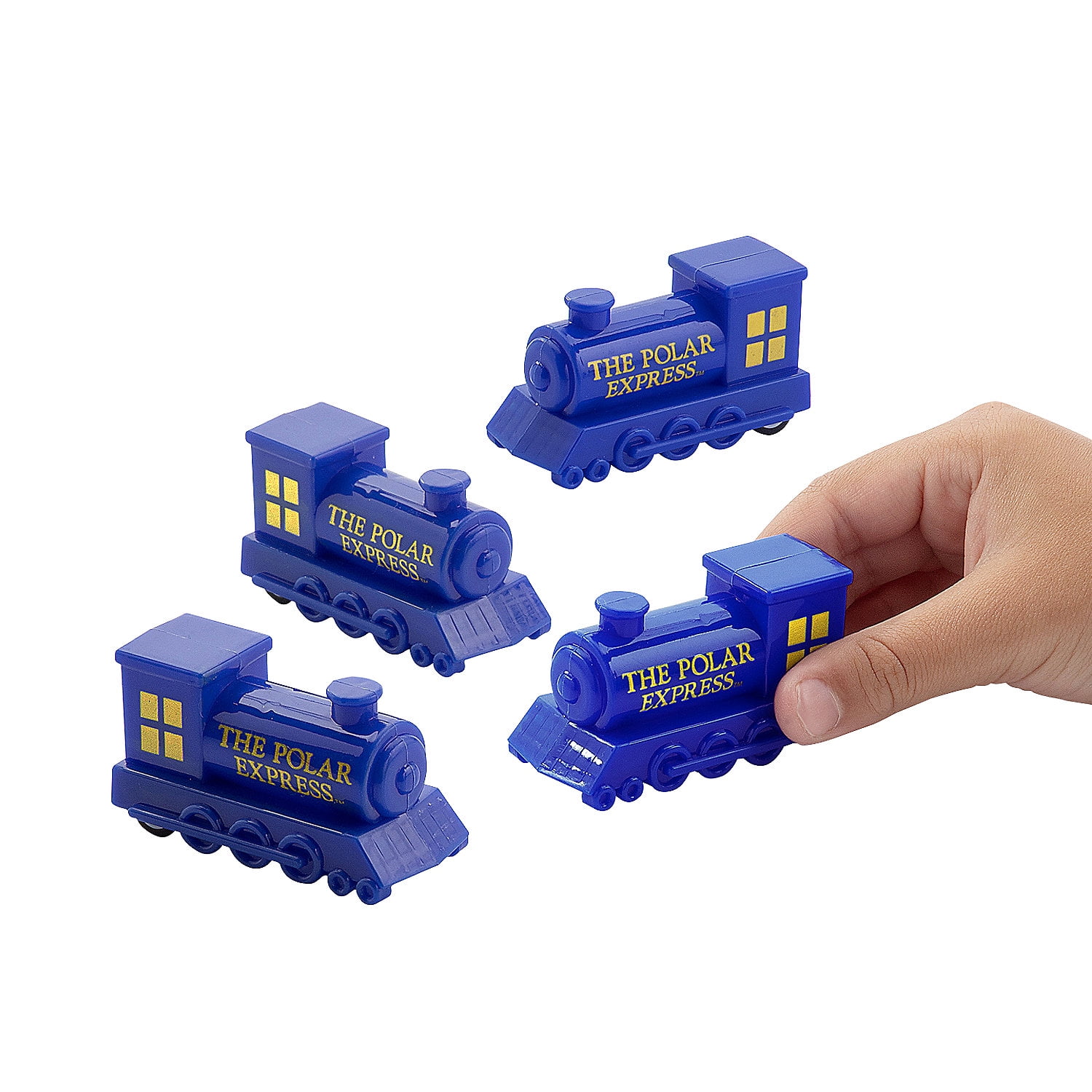 2 1/2" x 1 1/4" The Polar Express Train Plastic Pull-Back Toys - 12 ...