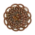 thumbnail image 1 of 2 1/2" x 2 1/2" (6cm x 6cm) Sew-On Crown Rosette # BRROS, Olive Beige Brown #5615 (Light Brown, Dark Beige, Olive Green) Sold Individually, 1 of 1