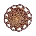 thumbnail image 1 of 2 1/2" x 2 1/2" (6cm x 6cm) Sew-On Crown Rosette # BRROS, Rose Olive Green #7346 (Olive Green, Sage Green, Rose Pink) Sold Individually, 1 of 1