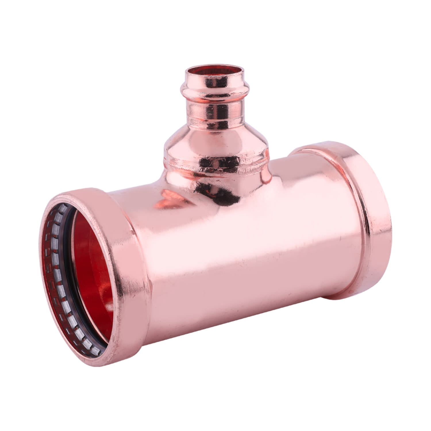 EZ-FLUID 1" X 3/4" Copper Press Bushing Reducer Coupling (4-Pack) - Lead-Free ProPress Fitting For Residential & Commercial Plumbing