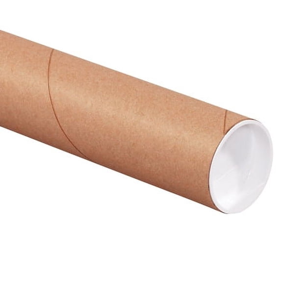 SSBM 2 1/2 x 24" Kraft Tubes with Caps - 34 Per Case