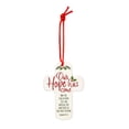 thumbnail image 1 of 2 1/2" x 3 1/2" Religious Hope Cross-Shaped Ceramic Christmas Ornaments - 12 Pieces, 1 of 1