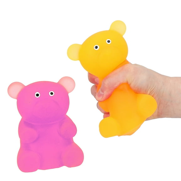 2 1/2" x 4 1/2" Jumbo Gummy Bear Squishy Stress Toys - 12 Pieces