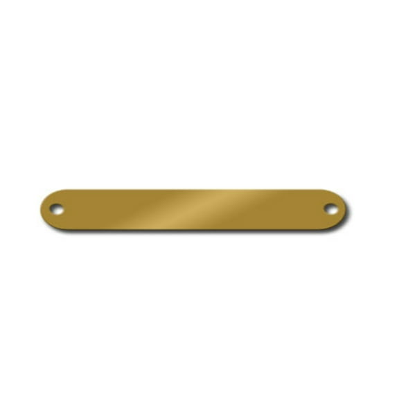 2-1/2 x 5/8 Round End Brass Tags - Pack/10