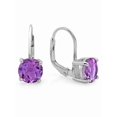 thumbnail image 1 of 2 1/2ct tw Amethyst Lever Back Earrings in Sterling Silver (7mm), 1 of 3