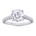 thumbnail image 1 of 2 1/3 Carat Round Cut Lab Created Moissanite Diamond Solitaire Engagement Wedding Ring In 14K White Gold Over Sterling Silver(G-H Color,2.30 Cttw)-5.5, 1 of 8