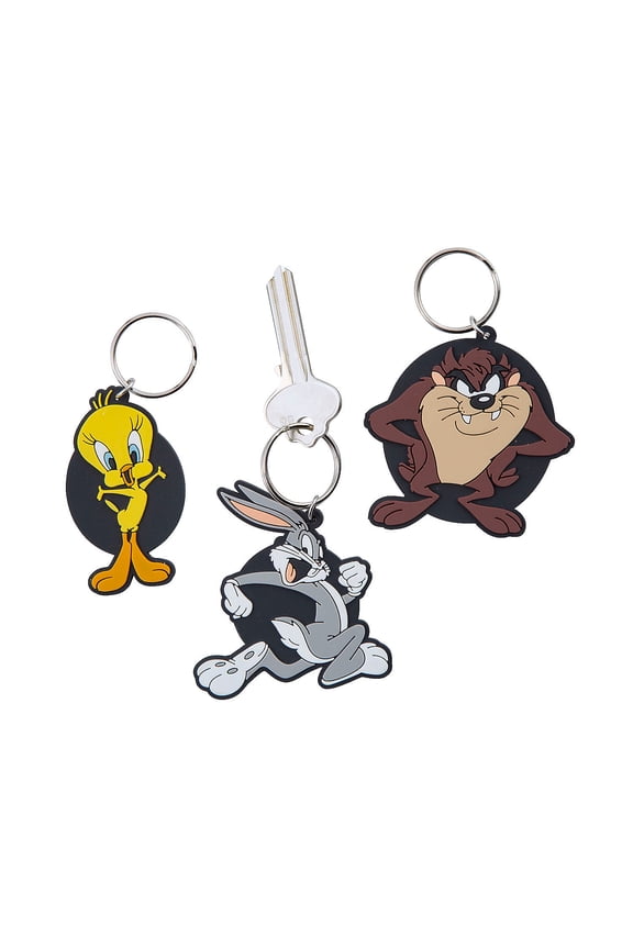 2 1/4"  2 1/2" Looney Tunes Character Rubber Keychains  12 Pc.