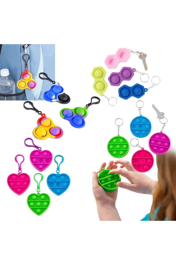 2 1/4" - 3 1/4" Bulk 180 Pc. Lotsa Pops Popping Keychain Backpack Clips