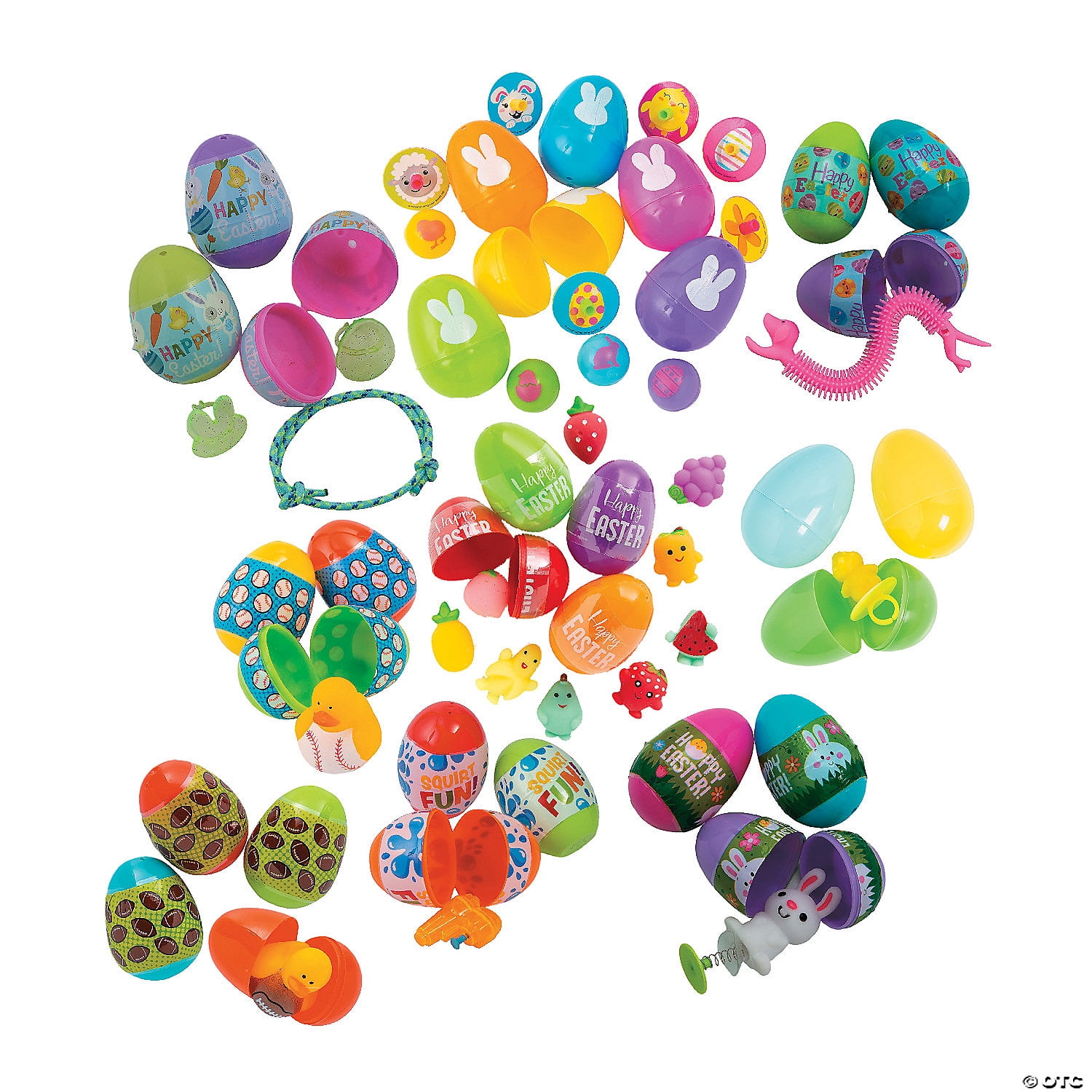 2 1/4" - 4" Bulk 1004 Pieces Ultimate Toy, Jewelry & Candy Pre-Filled Easter Egg Assortment