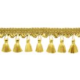 thumbnail image 1 of 2 1/4" (5.5cm) Elegant Scalloped Tassel Fringe Trim # TFSS0225,, Antique Gold #C4 (Dark Yellow Gold) Sold By The Yard (36"/3 ft/0.9m), 1 of 1