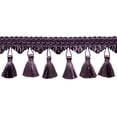 thumbnail image 1 of 2 1/4" (5.5cm) Elegant Scalloped Tassel Fringe Trim # TFSS0225,, Eggplant Purple #H07 (Dark Mauve Violet Purple) 5 Yards (15 ft/4.5m), 1 of 1