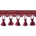 thumbnail image 1 of 2 1/4" (5.5cm) Marquise Collection Tassel Fringe Trim # TF0225MRQ,, Royal Red #P87 (Crimson Red, Dark Red) 5 Yards (15 ft/4.5m), 1 of 1