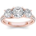 thumbnail image 1 of 2-1/4 Carat T.W. Diamond Three-Stone 14kt Rose Gold Engagement Ring, 1 of 5