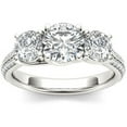 thumbnail image 1 of 2-1/4 Carat T.W. Diamond Three-Stone 14kt White Gold Engagement Ring, 1 of 1