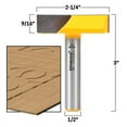 thumbnail image 1 of 2-1/4" Diameter Bottom Cleaning Router Bit - 1/2" Shank - Yonico 14872, 1 of 1
