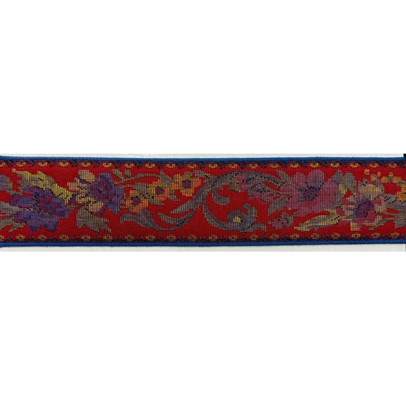 2-1/4" Floral Jacquard Woven Tapestry Webbing Ribbon Trim - 5 Continuous Yards!