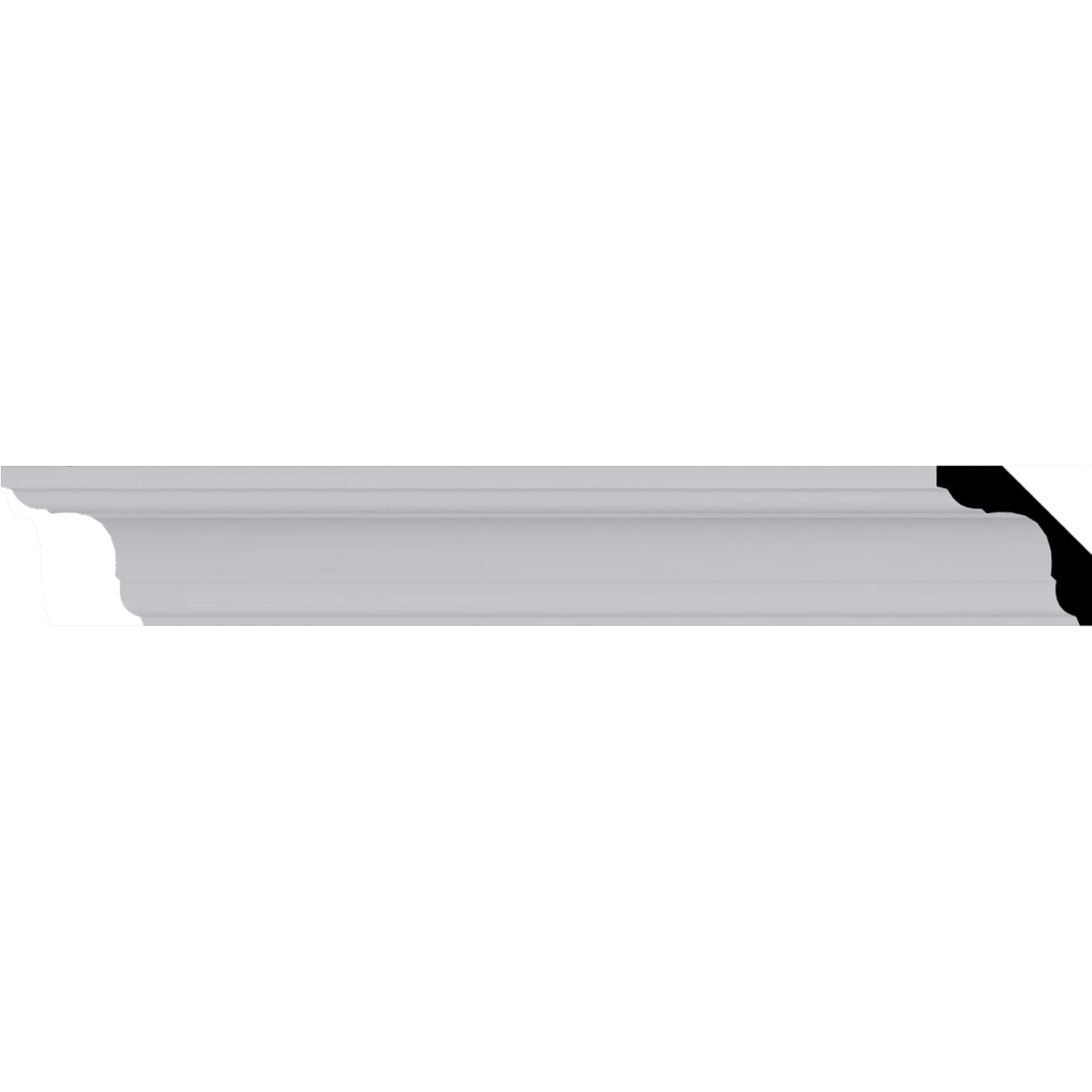 Jefferson White Urethane Traditional Crown Moulding 94.5"