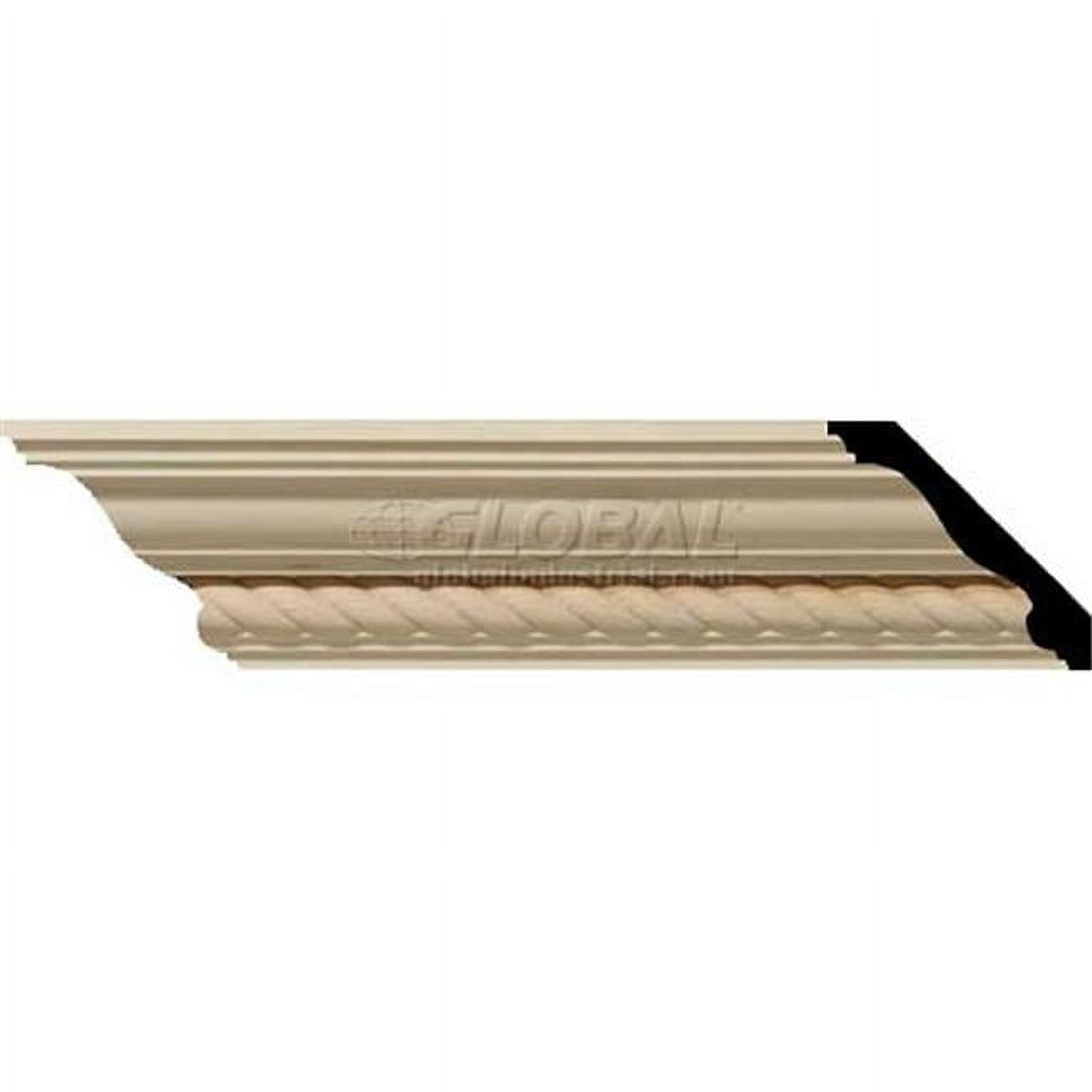 Andrea Rope Carved Unfinished Alder Wood Crown Moulding