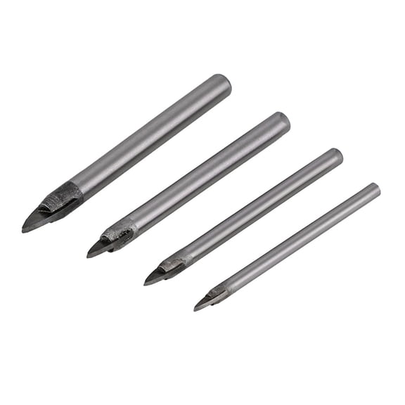 2 1/4 Hole Punch Head Glass Ceramic 4/6/8/10mm Drill 4pc Tile Tool Porcelain Set Spear Bit Tools & Home Improvement