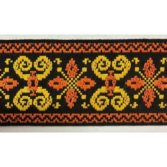 2-1/4" Jacquard Woven Ribbon Trim - 9 Continuous Yards!