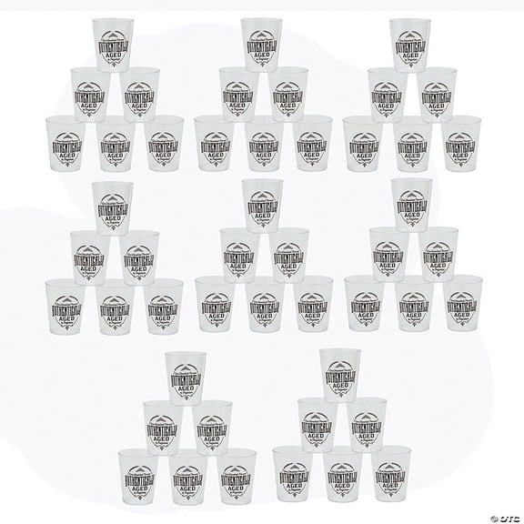 2 1/4" Mega Bulk 200 Pieces Aged to Perfection Plastic Shot Glasses