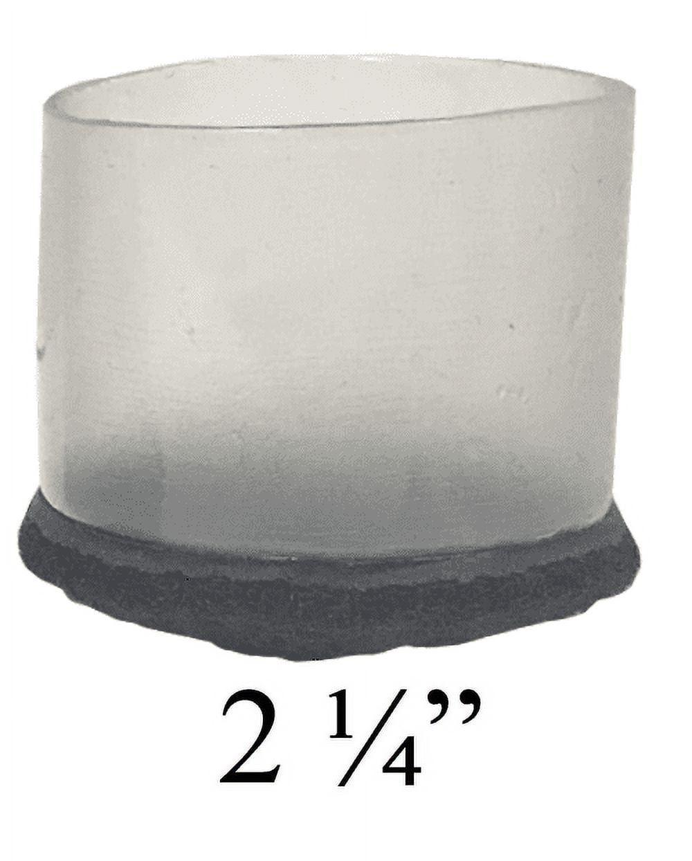 2 1/4" Round Clear Chair Leg Floor Protector w/Felt Bottom