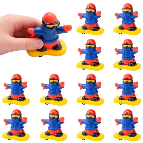 Fun Express 2 1/4" Snowboarder Plastic Pull-Back Racers - 12 Pc.