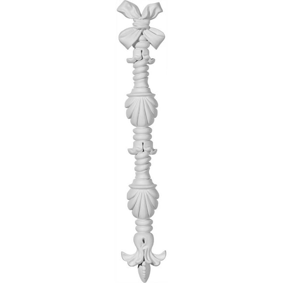 2 1/4"W x 15 5/8"H x 3/4"P Shell Scepter Onlay